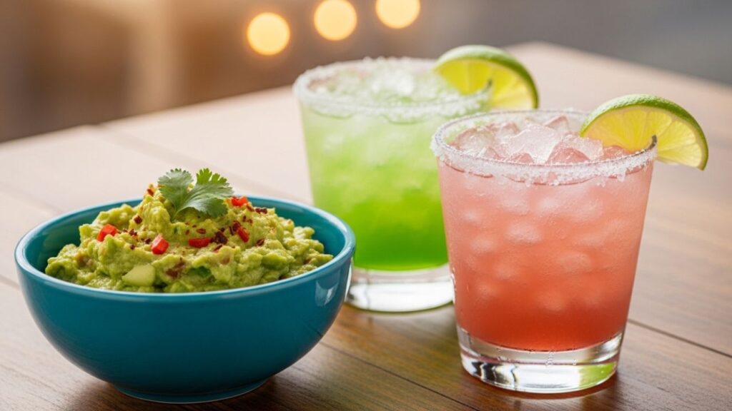 _Fresh guacamole paired with frozen margaritas at Las Margaritas.